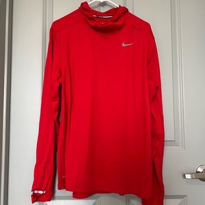 Mens L- Nike Dri-Fit Long Sleeve Red